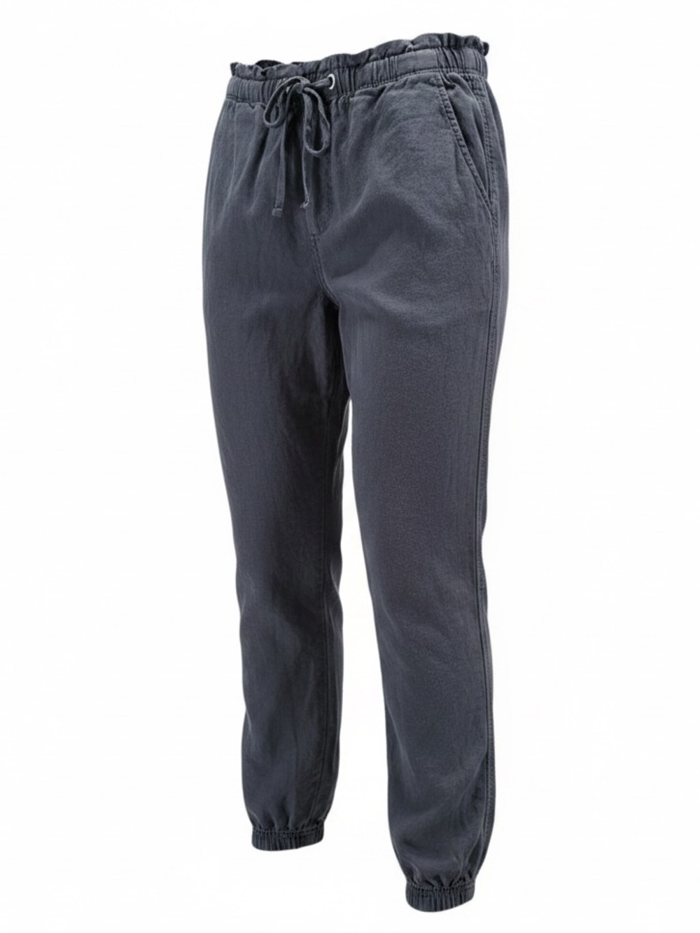SOCIAL STANDARD by Sanctuary blue linen blend paperbag waist jogger pants size M